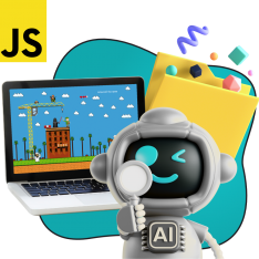 Язык программирования JavaScript + AI. Проектное обучение + геймификация + AI-помощники - КИБЕРшкола программирования для детей, компьютерные курсы для школьников, начинающих и подростков - KIBERone г. Кострома