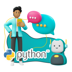 Умный чат-бот на Python - КИБЕРшкола программирования для детей, компьютерные курсы для школьников, начинающих и подростков - KIBERone г. Кострома