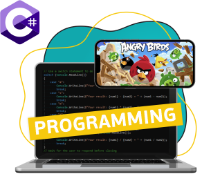 Программирование на C#. Удивительный мир 2D-игр - Школа программирования для детей, компьютерные курсы для школьников, начинающих и подростков - KIBERone г. Кострома